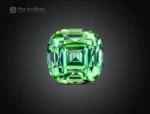 Large cushion-cut green tourmaline from Afghanistan with loupe-clean clarity