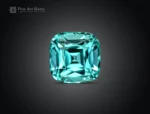 113.7 carat lot of 15 cushion cut tourmalines in blue indicolite to green colors from Afghanistan