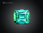 113.7 carat lot of 15 cushion cut tourmalines in blue indicolite to green colors from Afghanistan