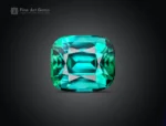 113.7 carat lot of 15 cushion cut tourmalines in blue indicolite to green colors from Afghanistan