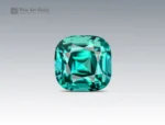 113.7 carat lot of 15 cushion cut tourmalines in blue indicolite to green colors from Afghanistan