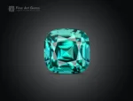 113.7 carat lot of 15 cushion cut tourmalines in blue indicolite to green colors from Afghanistan