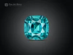 113.7 carat lot of 15 cushion cut tourmalines in blue indicolite to green colors from Afghanistan