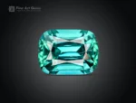 113.7 carat lot of 15 cushion cut tourmalines in blue indicolite to green colors from Afghanistan