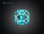 113.7 carat lot of 15 cushion cut tourmalines in blue indicolite to green colors from Afghanistan