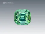 Cushion-cut blue-green tourmaline gemstone from Afghanistan, 2.20 carats, untreated