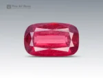 2.25 carat cushion cut pinkish red Rhodolite Garnet from Africa