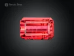 2.60 carat emerald cut red vayrynenite gemstone from Pakistan