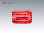2.60 carat emerald cut red vayrynenite gemstone from Pakistan