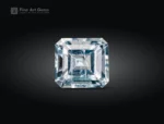 3.25 carat Asscher-cut pale blue aquamarine gemstone from Pakistan