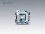 3.25 carat Asscher-cut pale blue aquamarine gemstone from Pakistan