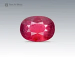 3.45 carat oval cut pinkish red Rubellite Tourmaline from Afghanistan
