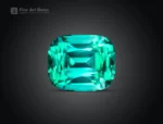 6.55 carat cushion cut lagoon blue tourmaline gemstone from Afghanistan