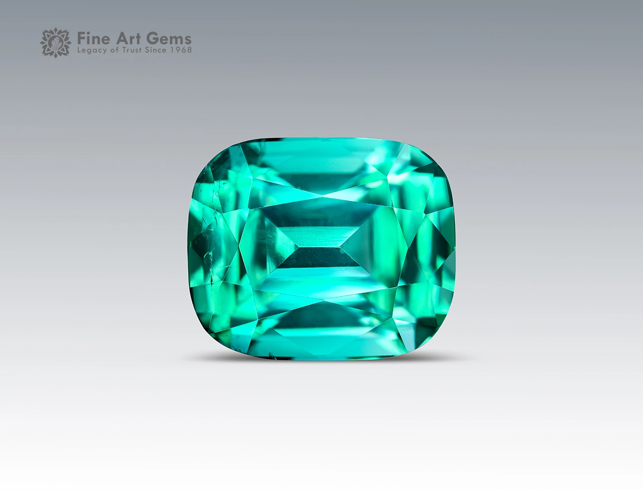 6.55 carat cushion cut tourmaline Afghanistan (2) 6.55 carat cushion cut lagoon blue tourmaline gemstone from Afghanistan