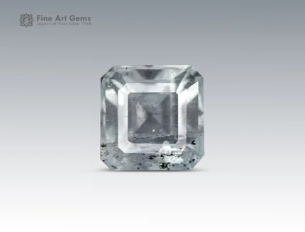 6.75 carat Asscher-cut pale blue aquamarine gemstone from Pakistan